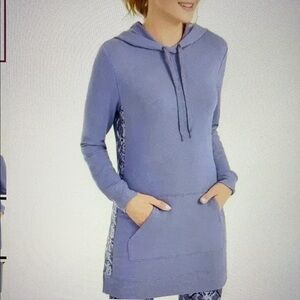 Ideology Purple Hoodie Sweatshirt Dress
